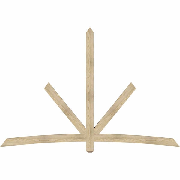 Ekena Millwork Alberta Rough Sawn Timber Gable Bracket, Douglas Fir, 96"W x 64"H x 4"D x 4"F, 16/12 Pitch GBW096X64X0404ALB00RDF - main